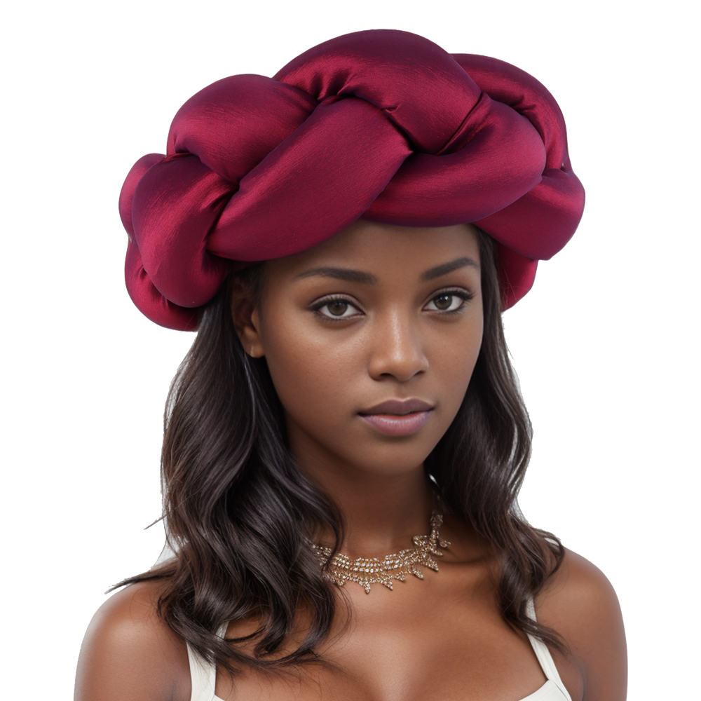 Women'S African Accessories - ที่คาดผมถักเปียสุดๆผ้าโพกหัวปาร์ตี้ผ้าไหมดิบสไตล์แอฟริกันสำหรับยางรัดผมสตรีที่คาดผมเครื่องประดับผม