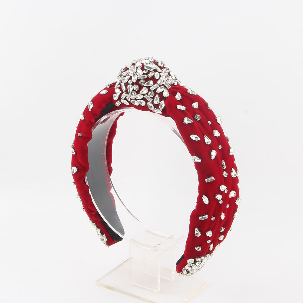 Women Accessories In Amazon - ที่คาดผมผ้าฟลานเนลแบบมีกระจก ประกายเงางาม หรูหรา คุณภาพสูง สำหรับงานปาร์ตี้ เครื่องประดับผมสไตล์วัง