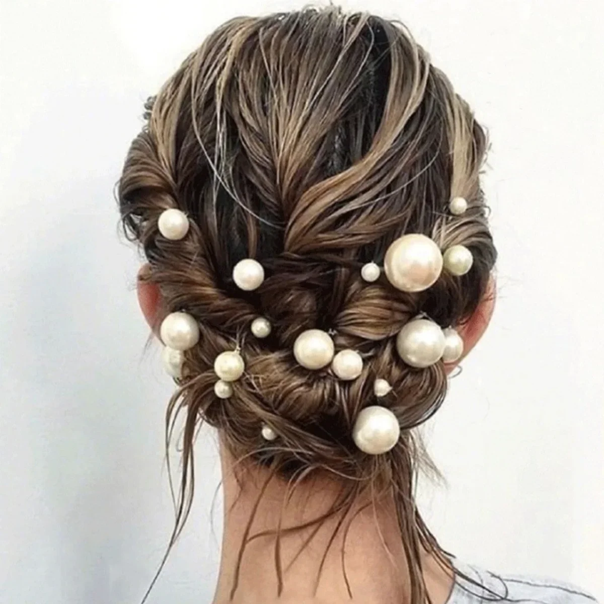 Pearl Hair Pin - 18pcs เจ้าสาว Hairpin U-รูปโลหะ Barrette จําลองไข่มุกงานแต่งงาน
