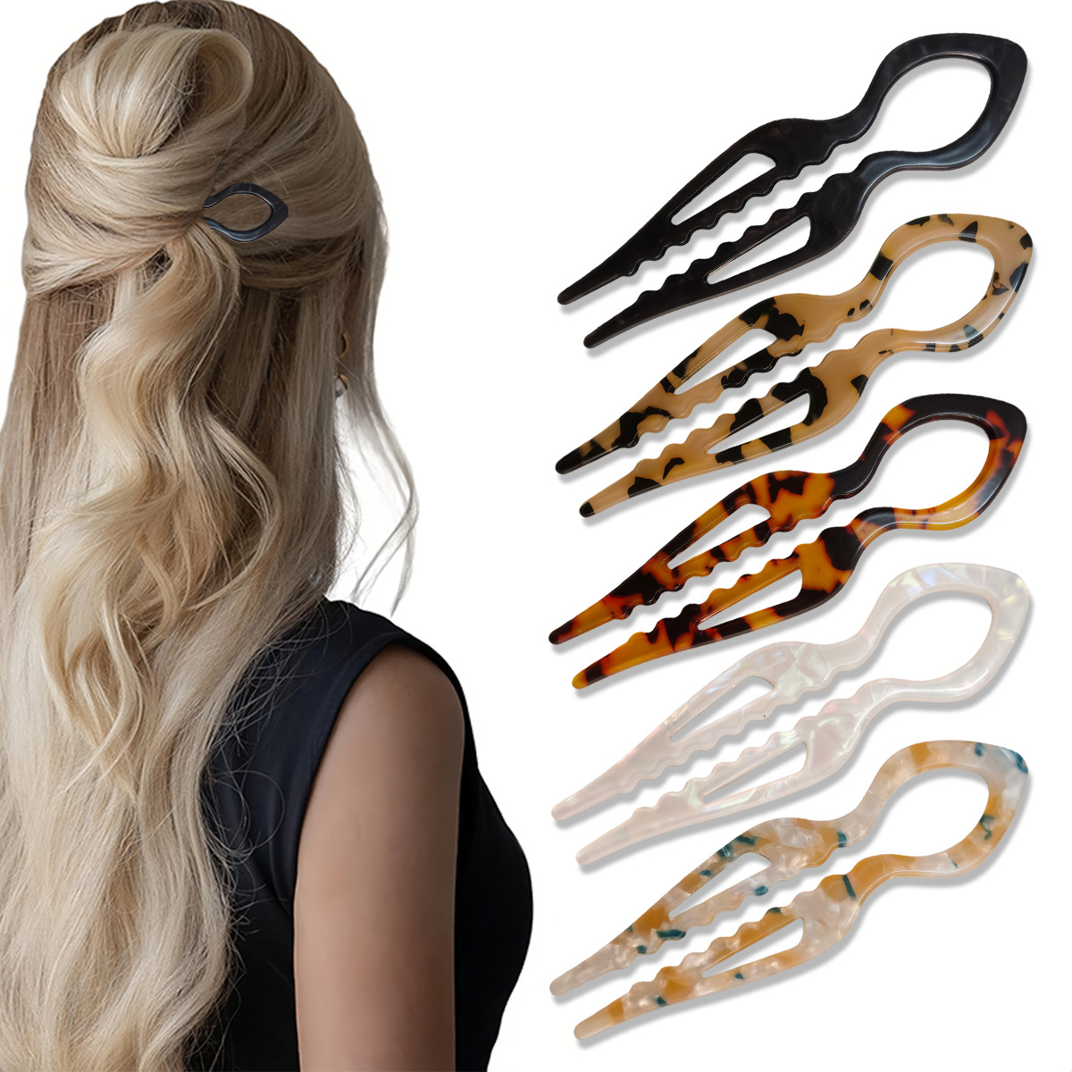 กิ๊บติดผมรูปตัวยู ลายกระดองเต่ - Women Accessories Trending บทวิจารณ์และราคา