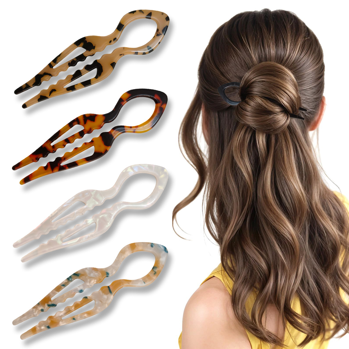 กิ๊บติดผมรูปตัวยู ลายกระดองเต่ - Women Accessories Trending บทวิจารณ์และราคา