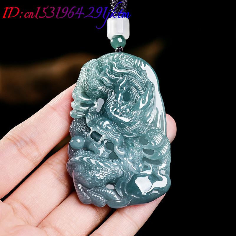 หยกพม่าธรรมชาติจี้มังกรสร้อยคอ - Women'S Accessories Jewelry บทวิจารณ์และราคา