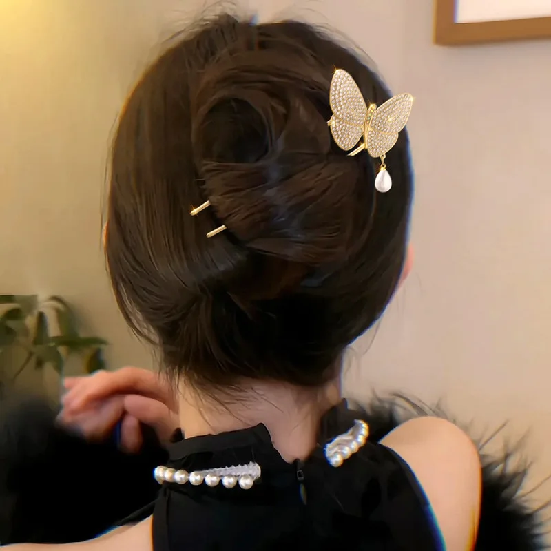 สไตล์โบราณเพิร์ล rhinestone hi - Pearl Hair Pin บทวิจารณ์และราคา