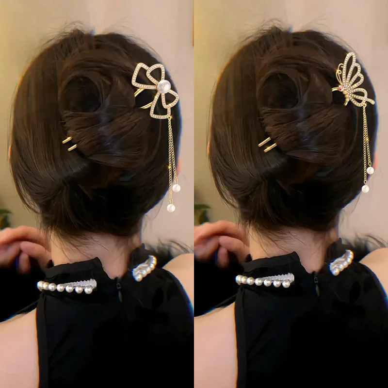 สไตล์โบราณเพิร์ล rhinestone hi - Pearl Hair Pin บทวิจารณ์และราคา