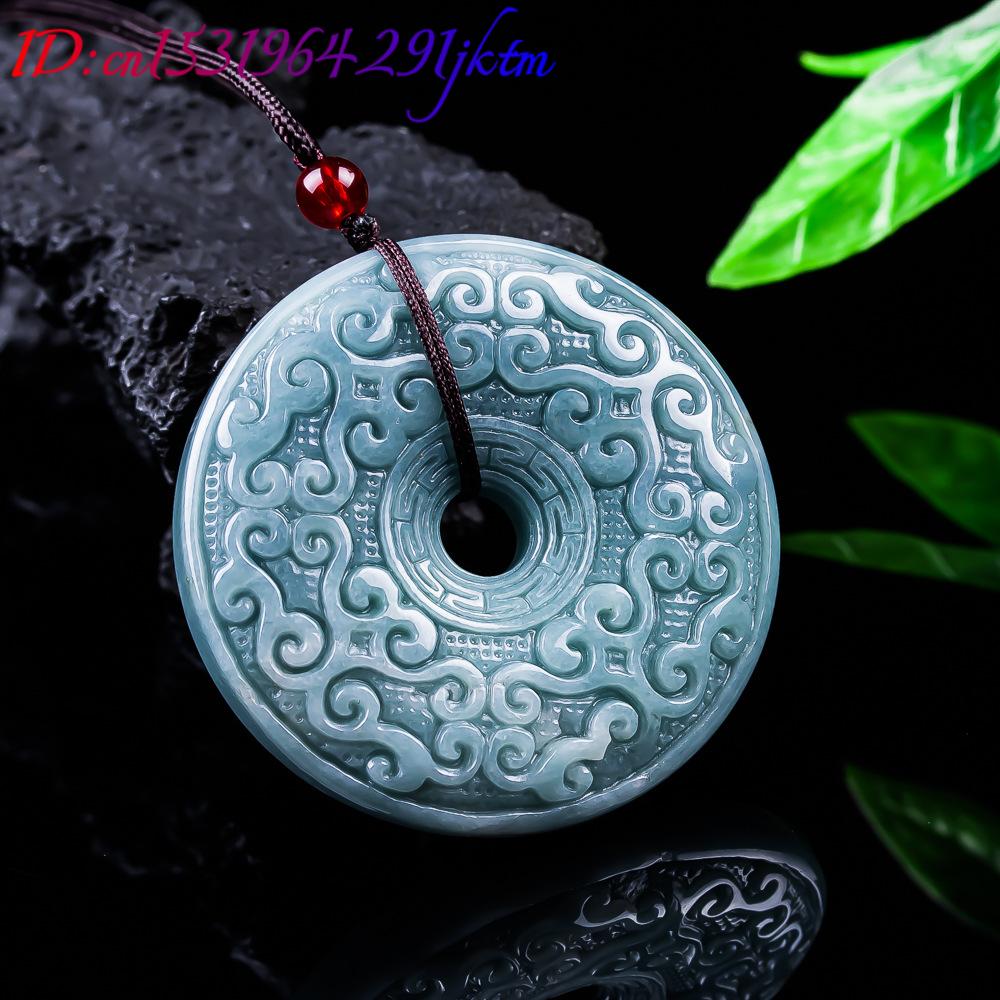 หยกพม่าธรรมชาติจี้ดอกไม้สร้อยค - Women'S Accessories Jewelry บทวิจารณ์และราคา