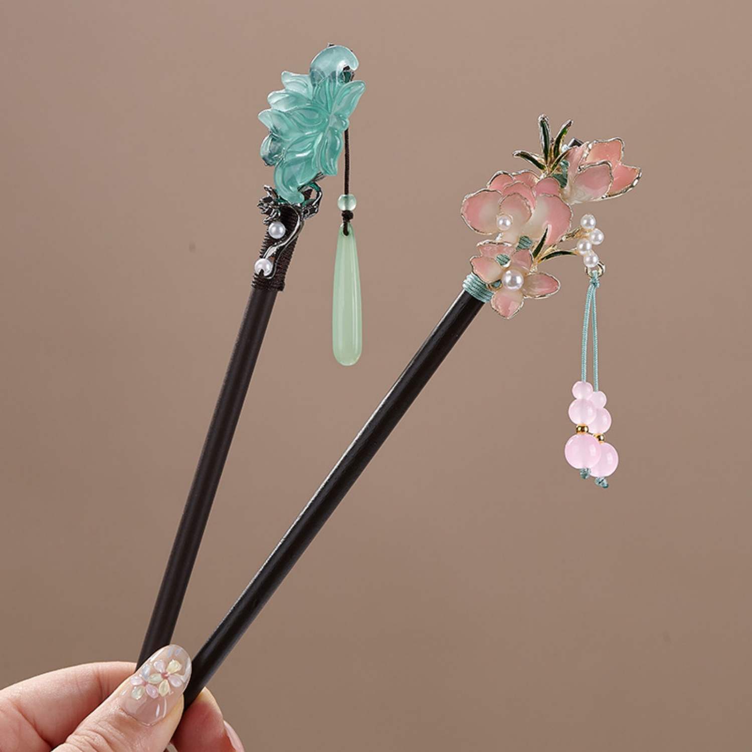 กิ๊บติดผมลายดอกไม้สไตล์วินเทจส - Pearl Hair Pin บทวิจารณ์และราคา