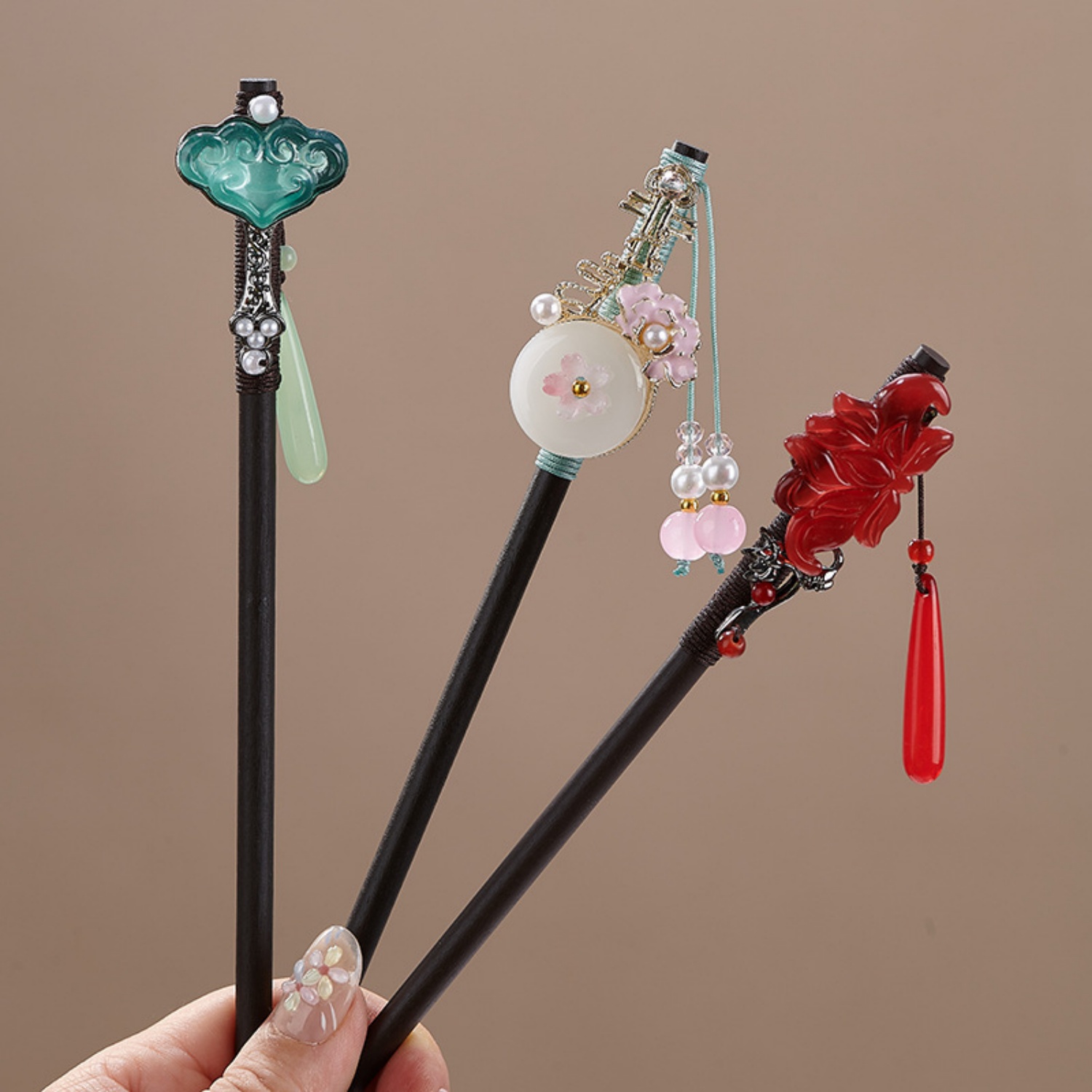 กิ๊บติดผมลายดอกไม้สไตล์วินเทจส - Pearl Hair Pin บทวิจารณ์และราคา