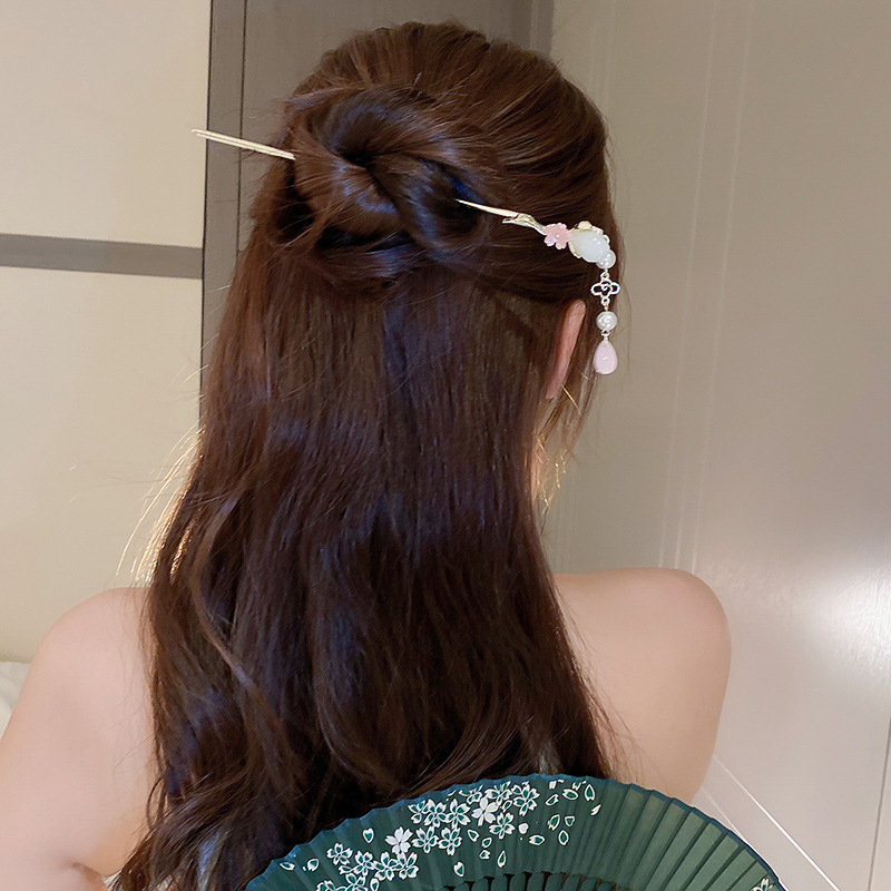กิ๊บติดผมประดับมุกดอกไม้สไตล์ว - Pearl Hair Pin บทวิจารณ์และราคา