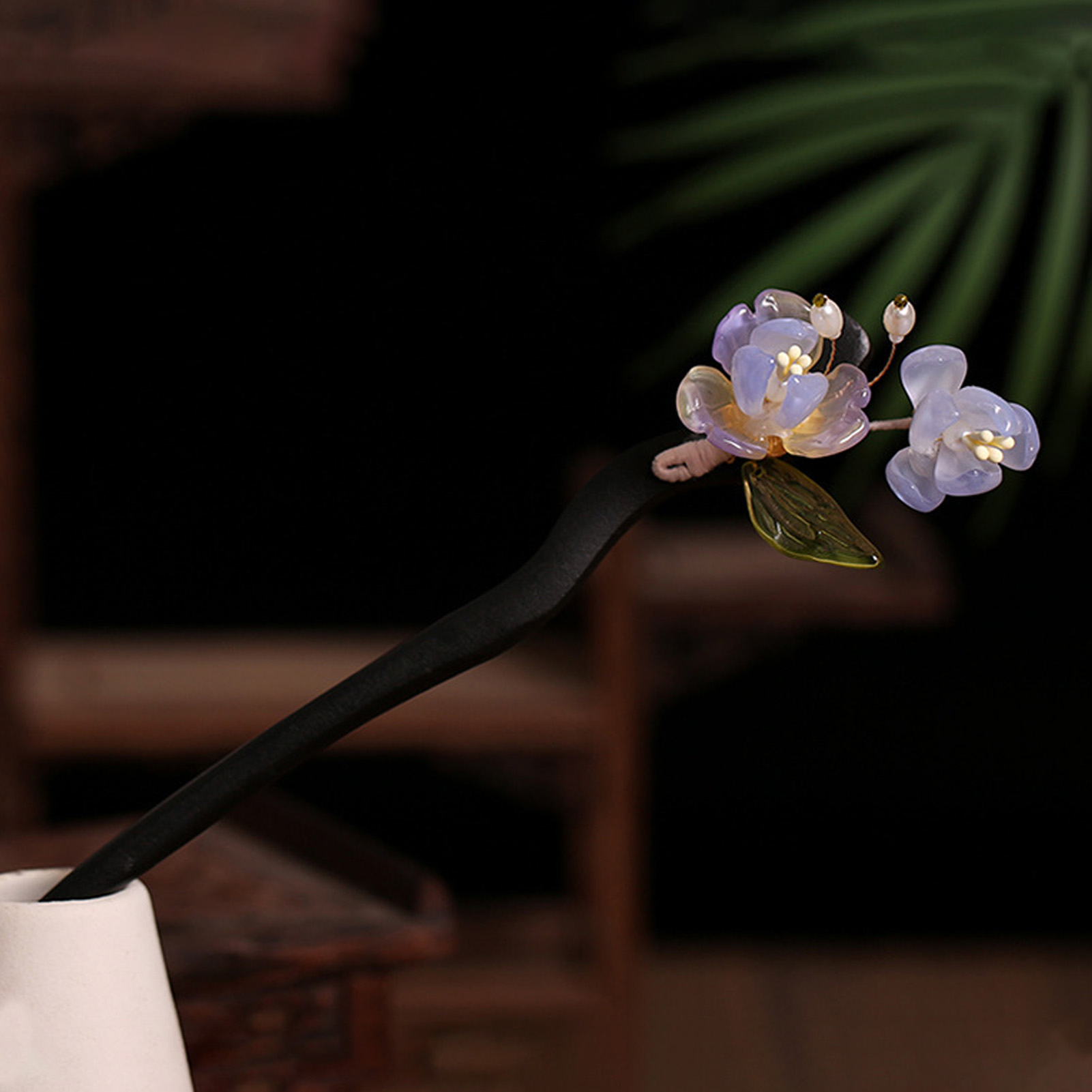 กิ๊บติดผมพู่ดอกไม้สไตล์จีน วิน - Pearl Hair Pin บทวิจารณ์และราคา