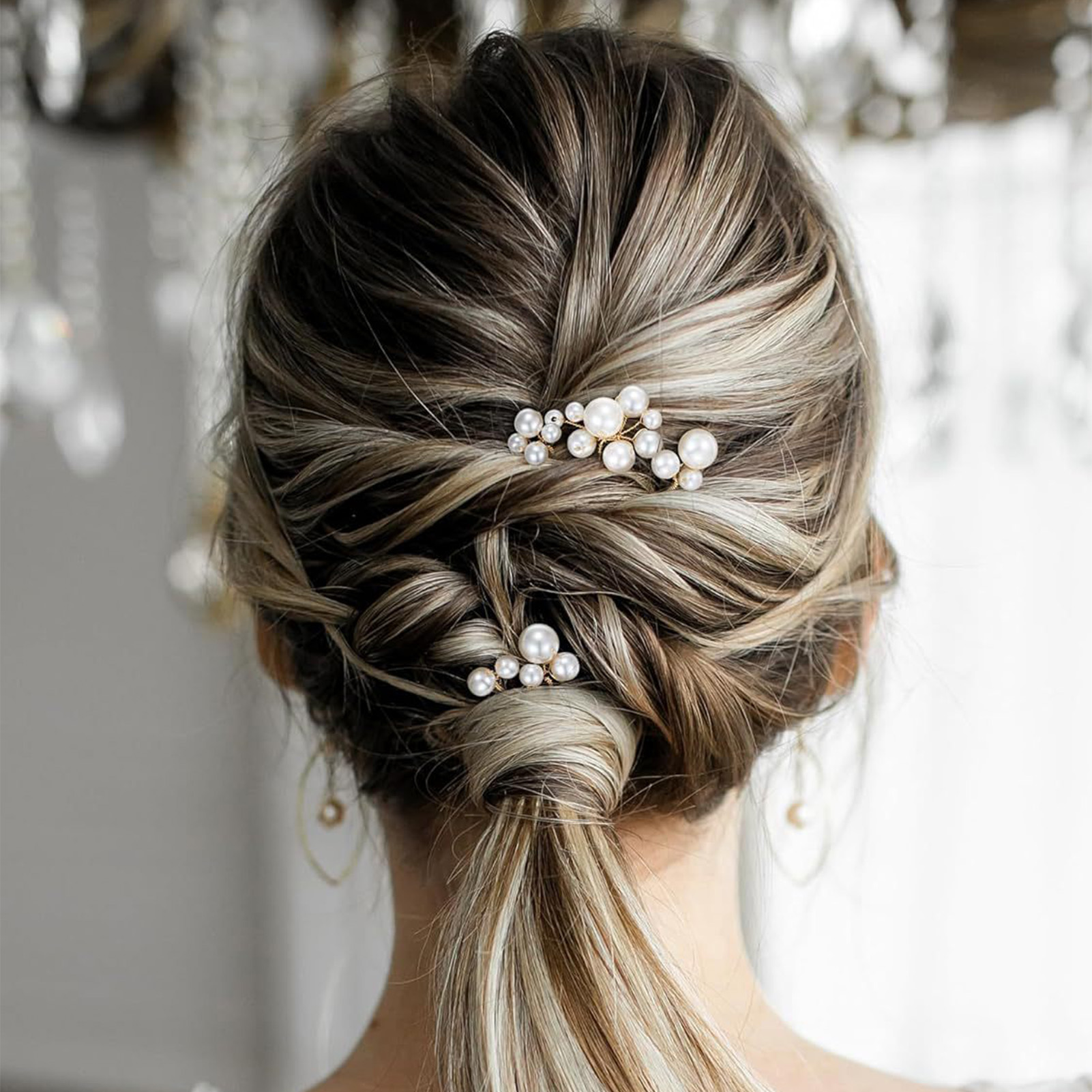 กิ๊บติดผมเจ้าสาว 3 ชิ้น กิ๊บติ - Pearl Hair Pin บทวิจารณ์และราคา