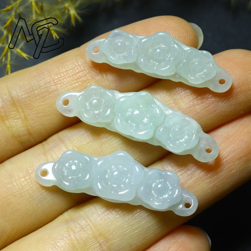 1 ชิ้น จี้หยกธรรมชาติรูปดอกไม้ - Women'S Accessories Jewelry บทวิจารณ์และราคา