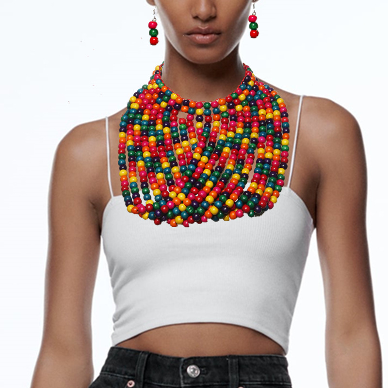 ชุดสร้อยคอหลายชั้นประดับลูกปัด - Women Accessories In Amazon บทวิจารณ์และราคา