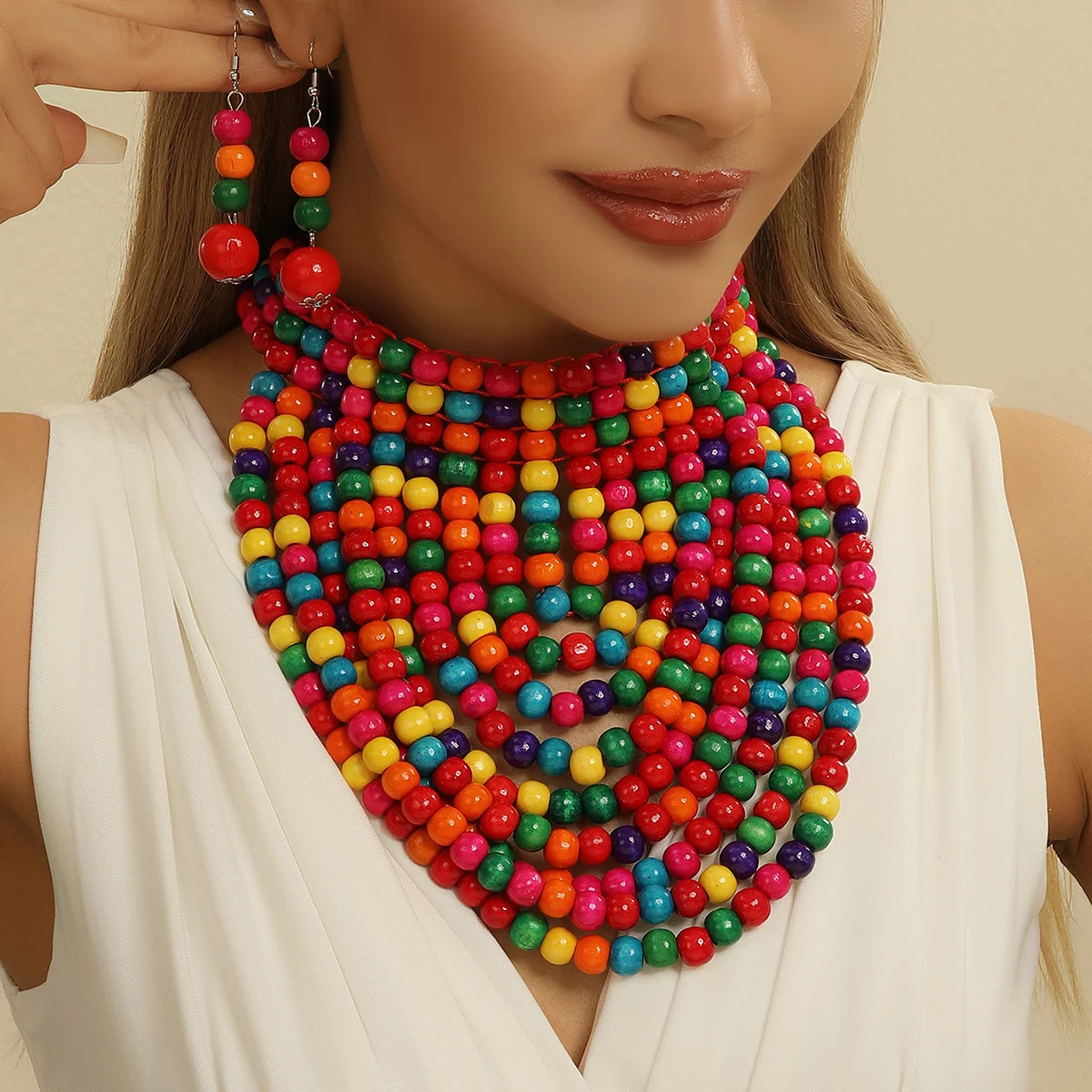 ชุดสร้อยคอหลายชั้นประดับลูกปัด - Women Accessories In Amazon บทวิจารณ์และราคา