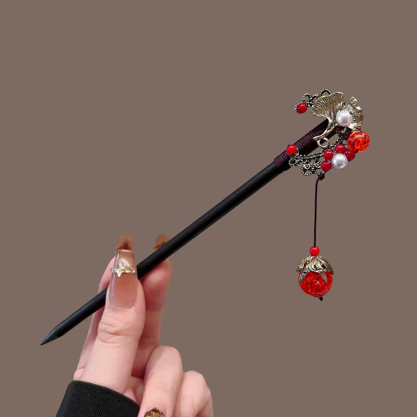 กิ๊บติดผมไม้โบราณสำหรับผู้หญิง - Pearl Hair Pin บทวิจารณ์และราคา