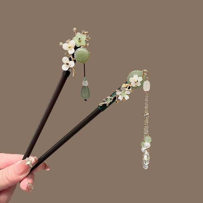 กิ๊บติดผมไม้โบราณสำหรับผู้หญิง - Pearl Hair Pin บทวิจารณ์และราคา