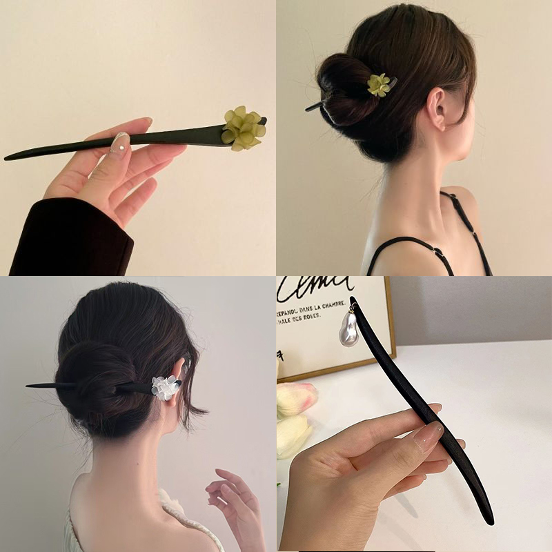 วินเทจสไตล์จีนไม้ดอกไม้ผม Stic - Women Accessories Trending บทวิจารณ์และราคา