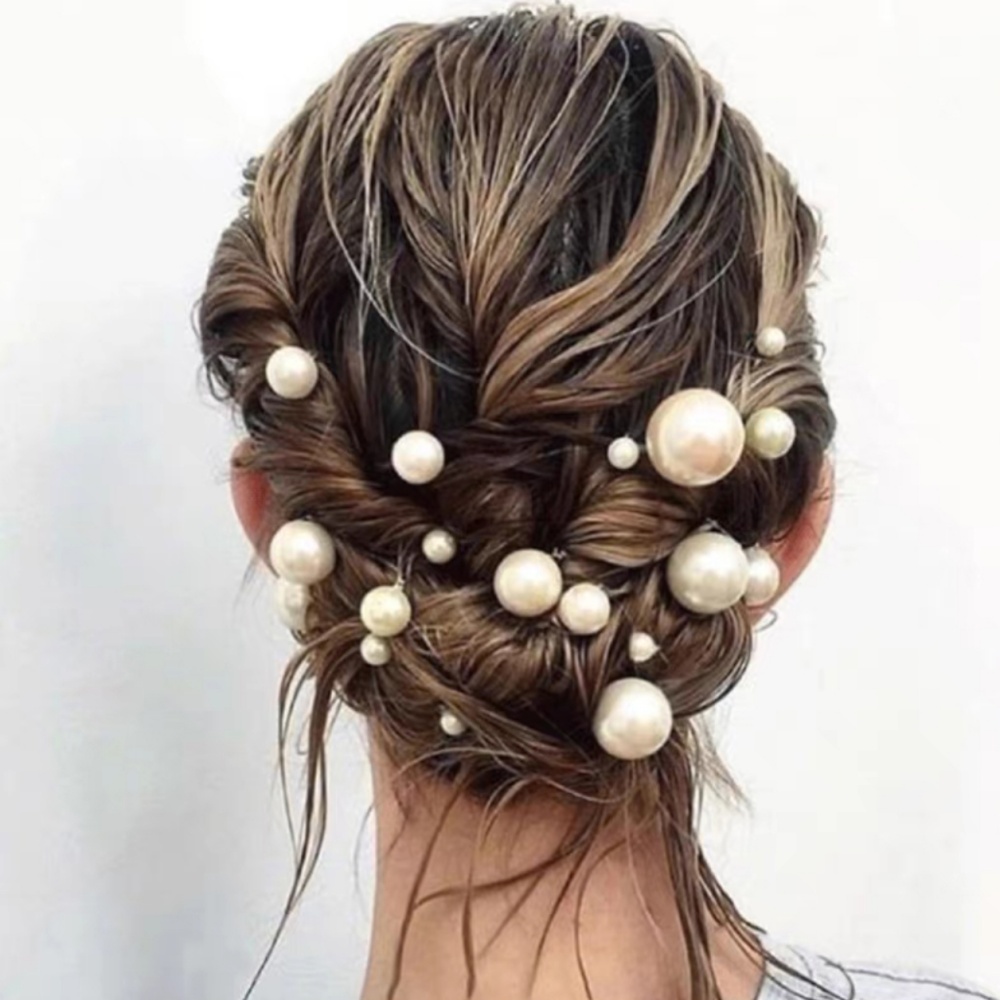 กิ๊บติดผมคริสตัลมุก ชุดหวีสำหร - Pearl Hair Pin บทวิจารณ์และราคา