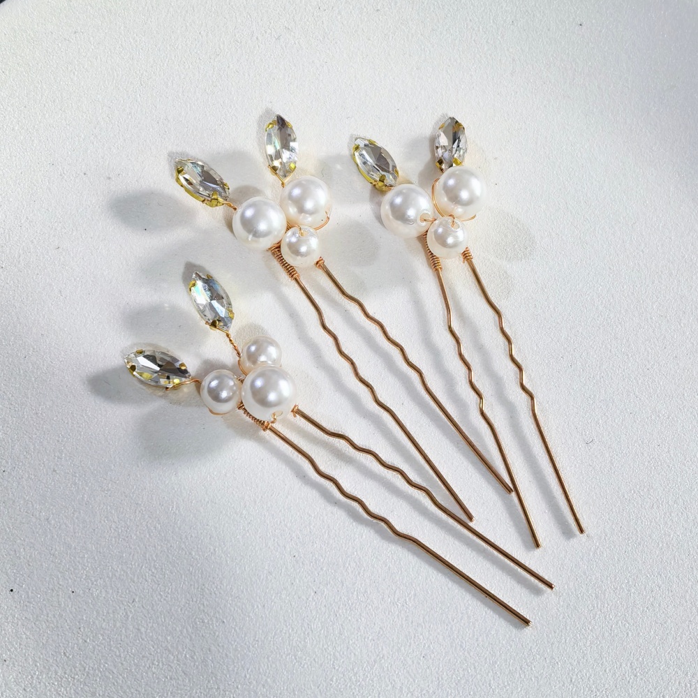 กิ๊บติดผมคริสตัลมุก ชุดหวีสำหร - Pearl Hair Pin บทวิจารณ์และราคา