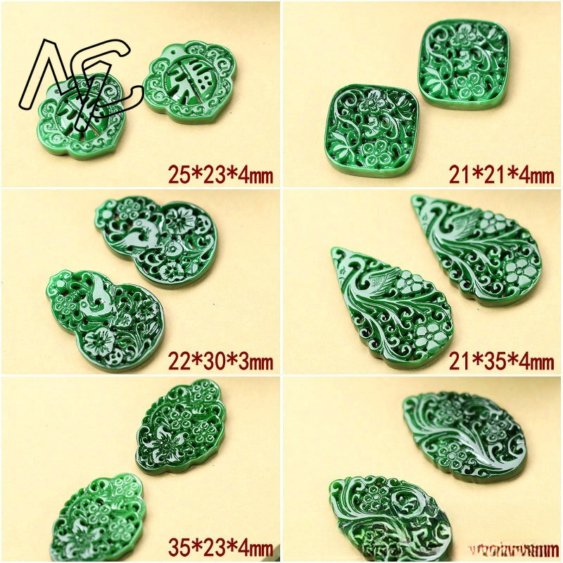 2 ชิ้น DIY หยกเขียวธรรมชาติแบบ - Women'S Accessories Jewelry บทวิจารณ์และราคา