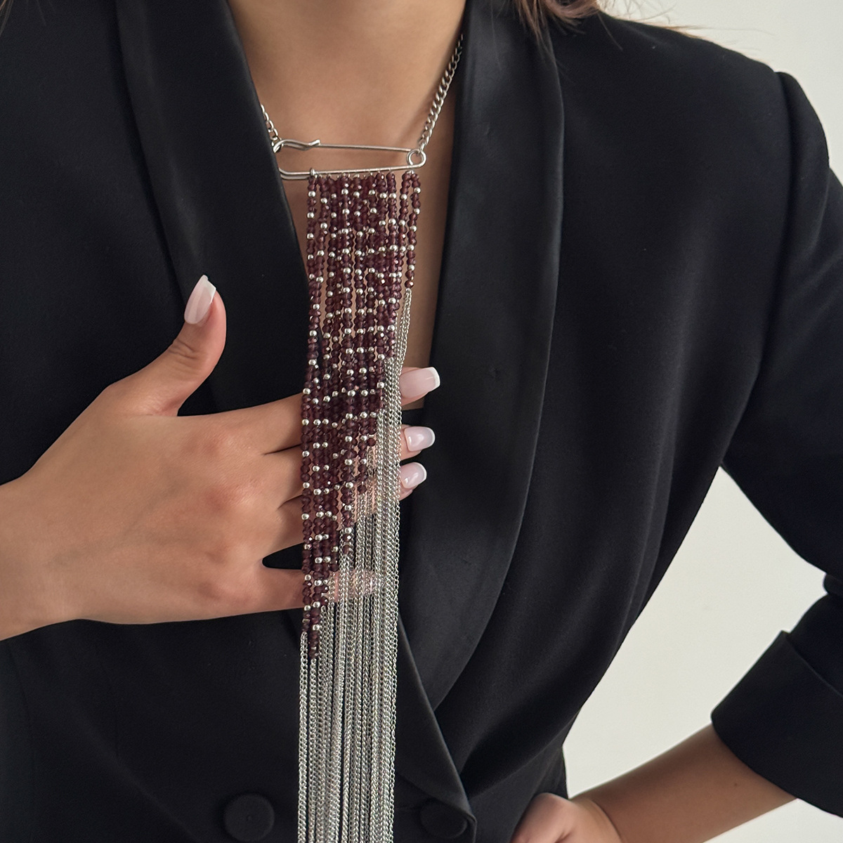 เข็มกลัดโซ่พู่สีเงิน เครื่องปร - Women Accessories Trending บทวิจารณ์และราคา
