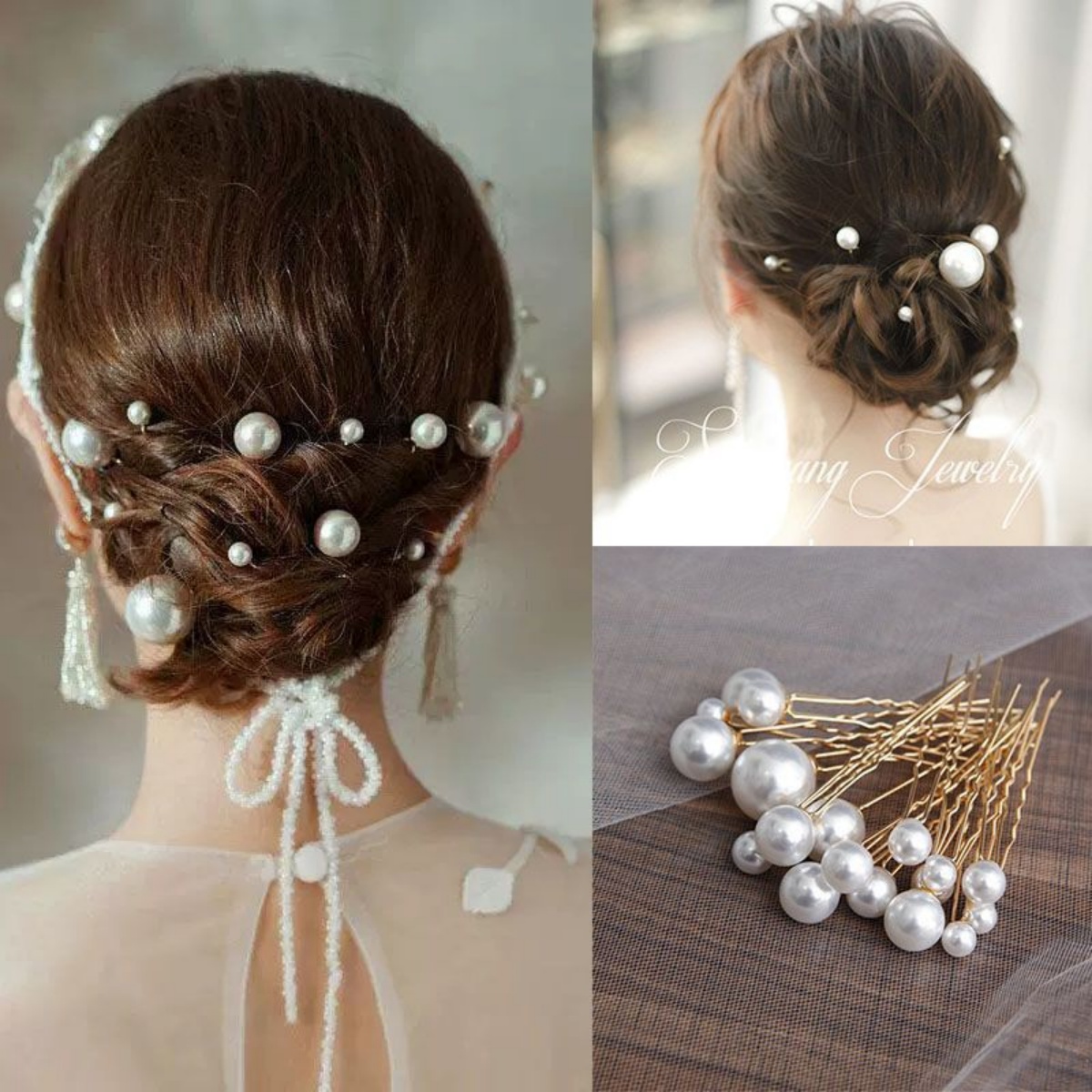 18pcs เจ้าสาว Hairpin U-รูปโลห - Pearl Hair Pin บทวิจารณ์และราคา