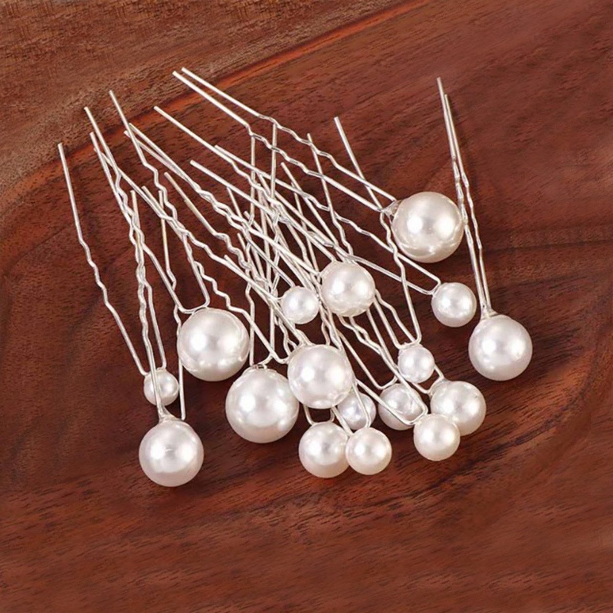18pcs เจ้าสาว Hairpin U-รูปโลห - Pearl Hair Pin บทวิจารณ์และราคา