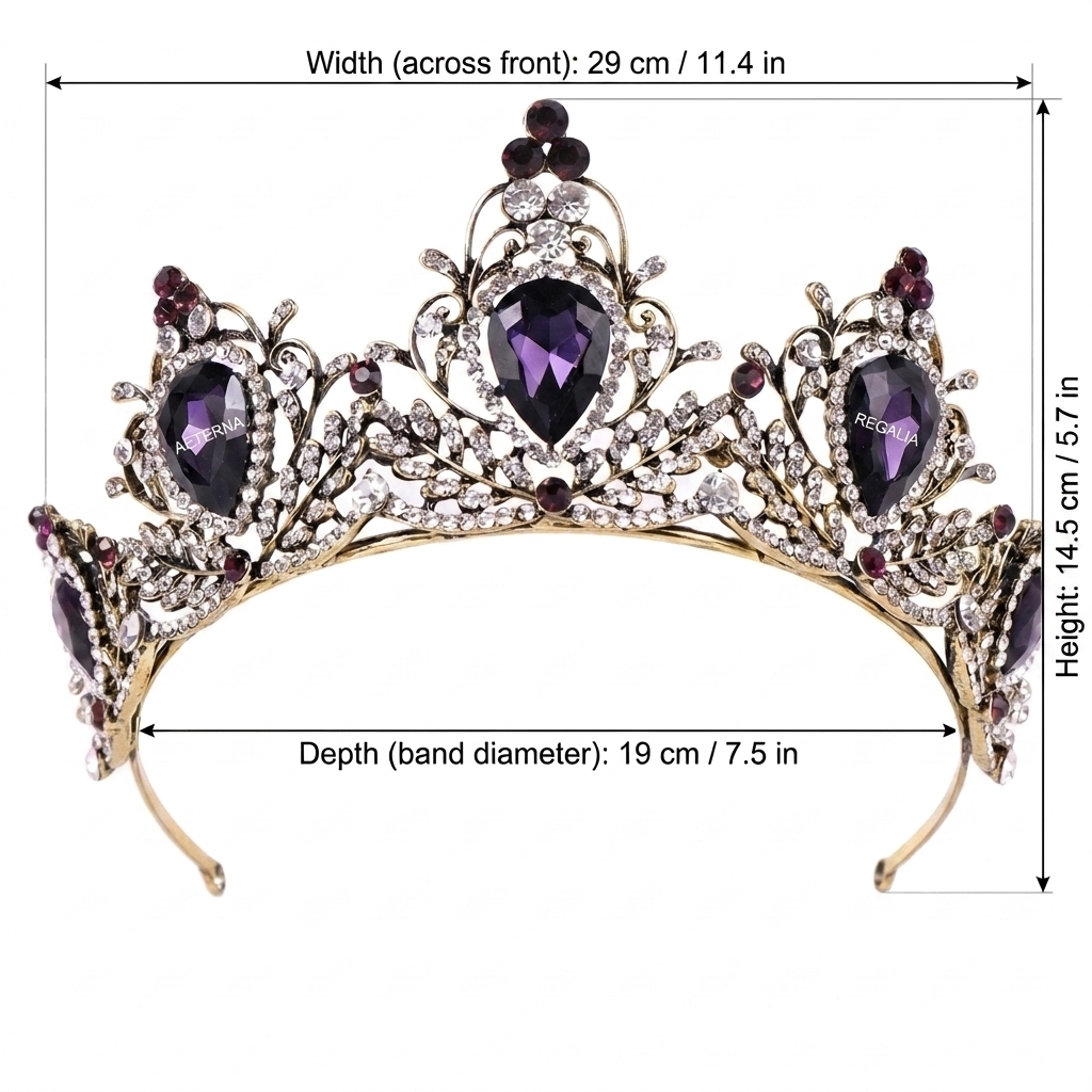 มงกุฎมงกุฎบาร็อคน้ำหนักเบาสำหร - Women'S Accessories Jewelry บทวิจารณ์และราคา