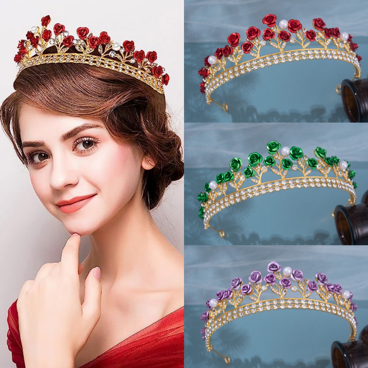 มงกุฎเจ้าสาวเซรามิกสไตล์บาโรก  - Women'S Accessories Jewelry บทวิจารณ์และราคา