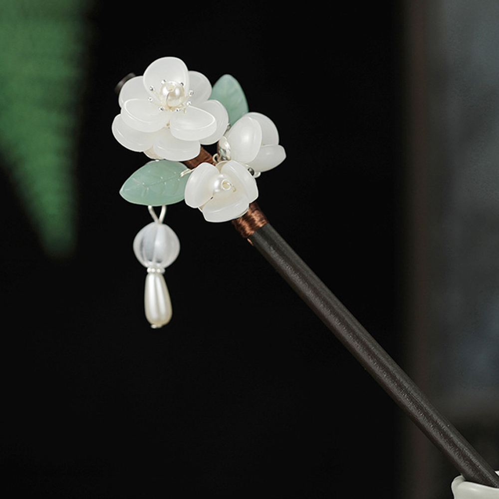 Retro ดอกไม้ Hairpin ไข่มุกไม้ - Pearl Hair Pin บทวิจารณ์และราคา